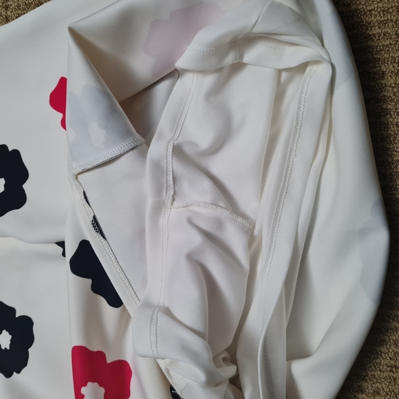 Bailey44 Pop Floral Print Neoprene Like Bendable Cap Sleeve Sheath Dress Size M - Picture 11 of 15